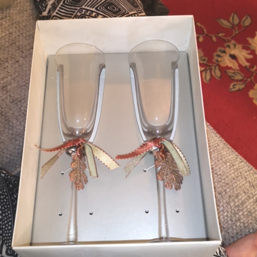 Autumn Splendor Toasting Glasses Set